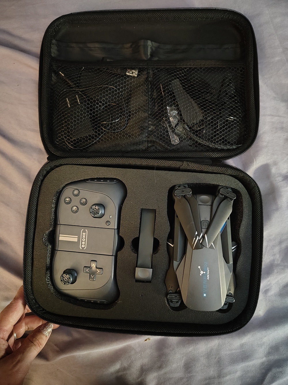 Foldable Black Mini Drone with Remote Controller And Camera With Case For Sale!
